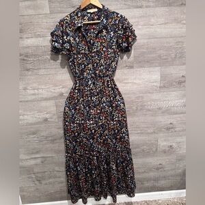 Lovestitch Ruffle sleeve Floral Print Maxi Dress